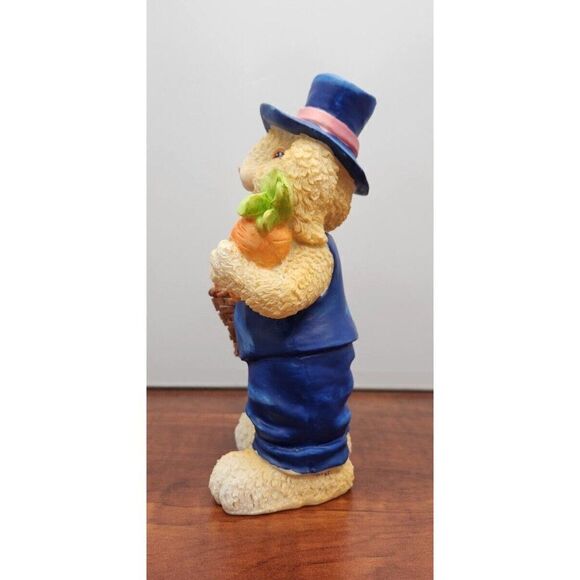 Easter Polyresin Bunny Rabbit 7.5” Tabletop Figure Display Holiday Decor - Picture 6 of 13